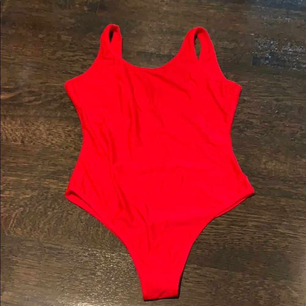 Red bodysuit